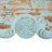 Wood 1 Shelf Scroll Blue Wall Shelf