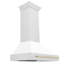 36" ZLINE Autograph Edition Fingerprint Resistant Stainless Steel Range Hood with White Matte Shell-1930776130