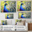 «Vibrant Peacock I» - art mural paon-1016492145-1016492159