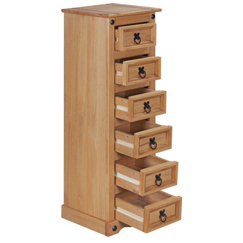 Solid Wood 35 cm W Chest of 6 Drawers
