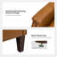 Fauteuil club à oreilles en cuir véritable Ameliah pour le bureau et la maison-765686908