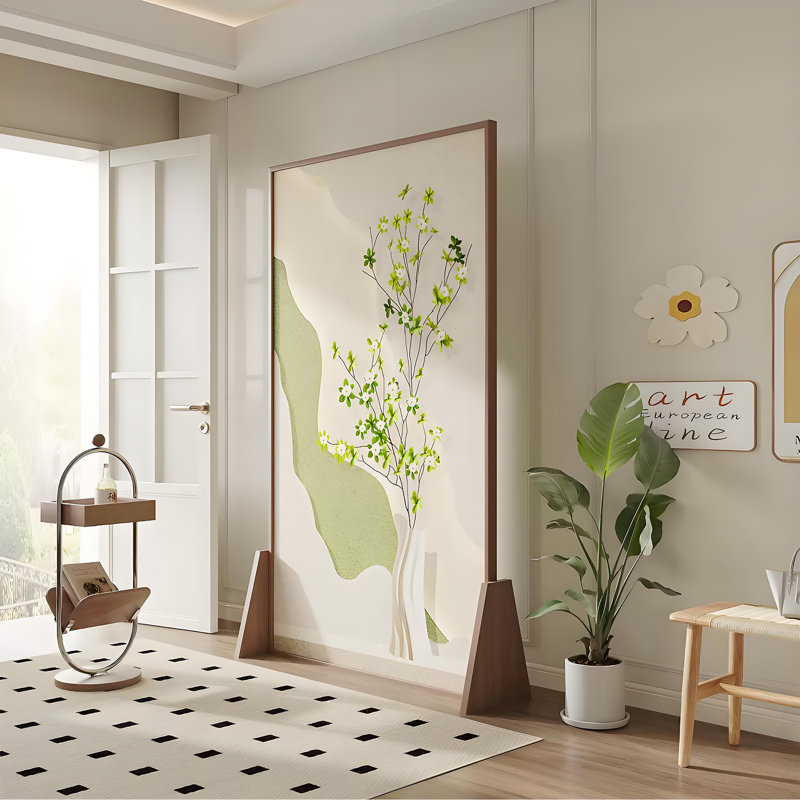 Écran en bois de noyer, H 70,87 po x l 47,24 po x P 1,57 po