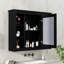 Armoire de salle de bain moderne avec miroir - 35 po x 28 po, spacieuse, conception élégante incluse, rangement spacieux