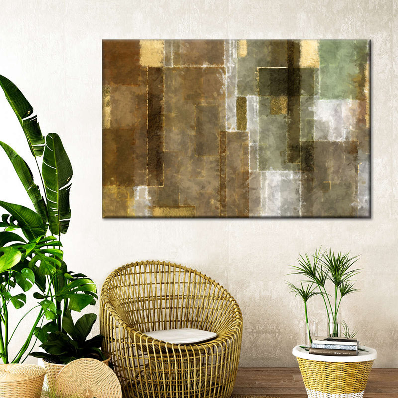 Abstract Geometric On Canvas Print, 8" H x 12" W x 1" D