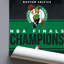 Affiche officielle sous licence officielle des Celtiques de Boston - Champion 24 - 22,375 x 34 po - Reproduction décorative - Papier affiche - Prêt à encadrer