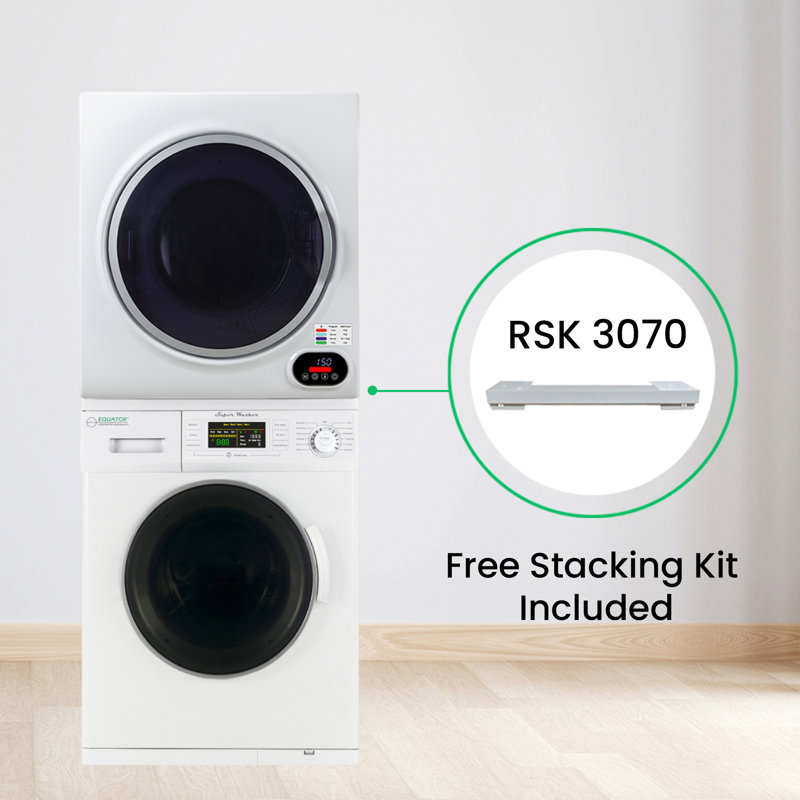 Equator BASIC STACKABLE 13 lbs Washer + Vented Sensor Dryer 3.5cf 110V