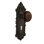 Victorian Plate with Decorative Keyhole and Brown Porcelain Door Knob
