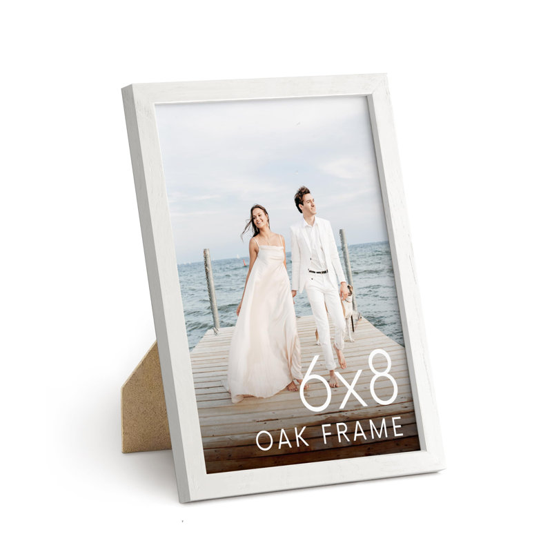 White Oak Wood Rectangular Picture Frame with Plexiglass