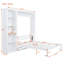 Grand lit escamotable mural avec tablettes