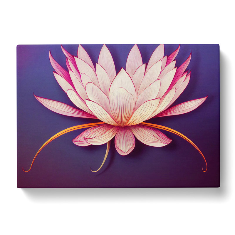 Otherworldly Lotus Flower - Wrapped Canvas, 50cm H x 76cm W x 3cm D