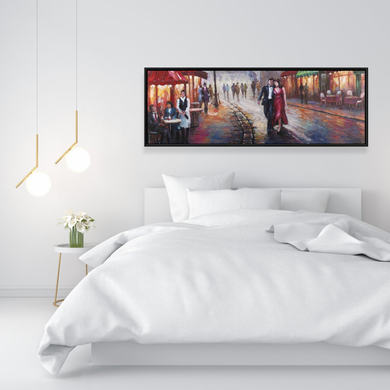 "Couple habillé" sur toile, H 16 po x l 48 po