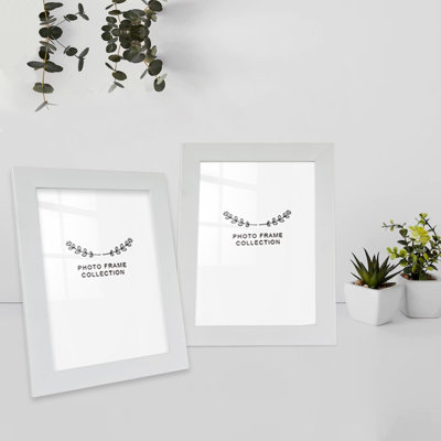 Ensemble de 2 cadres photo Chiu, 4 x 6 pouces | 100% plastique durable, largeur du cadre: 0,8 po | Parfait pour la décoration intérieure et les cadeaux, design élégant pour les souvenirs chéris