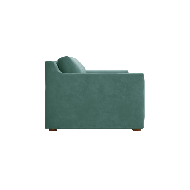 All-Natural Elevate Sofa 86", Seafoam Recycled Velvet