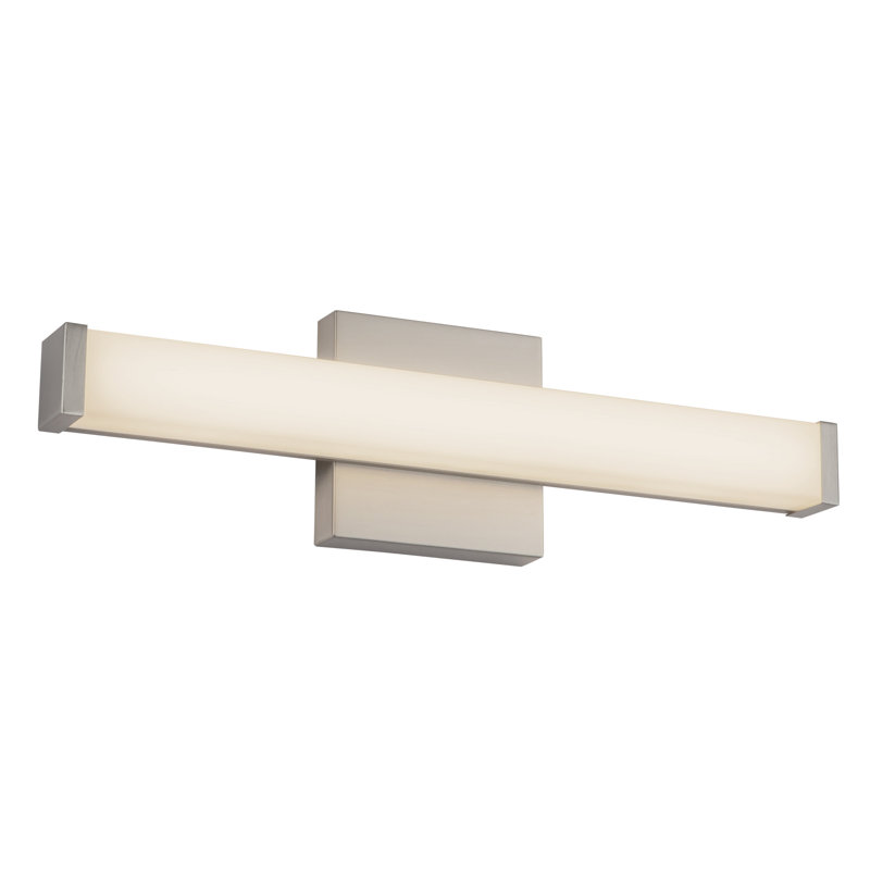 Geri 18-in Black dimmable LED Wall Sconce, Nickel, 18-in