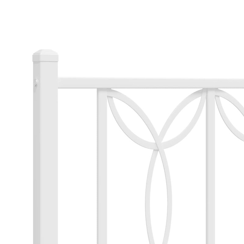 Vidaxl Metal Replace Headboard White 200 Cm, Super King (6'4), White
