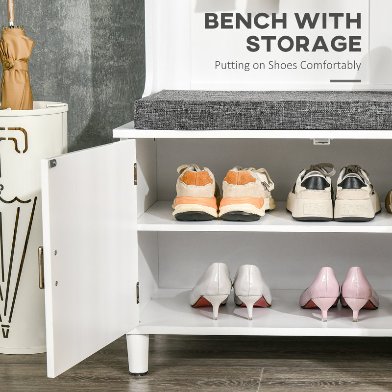 Hall Tree 78.25'' Wide with Bench and Shoe Storage