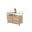 Table de bar d'extérieur en osier avec chariot-1094140965