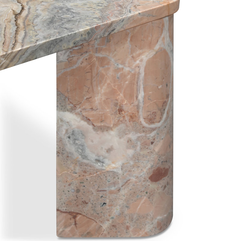 Adile Marble Coffee Table, Orange