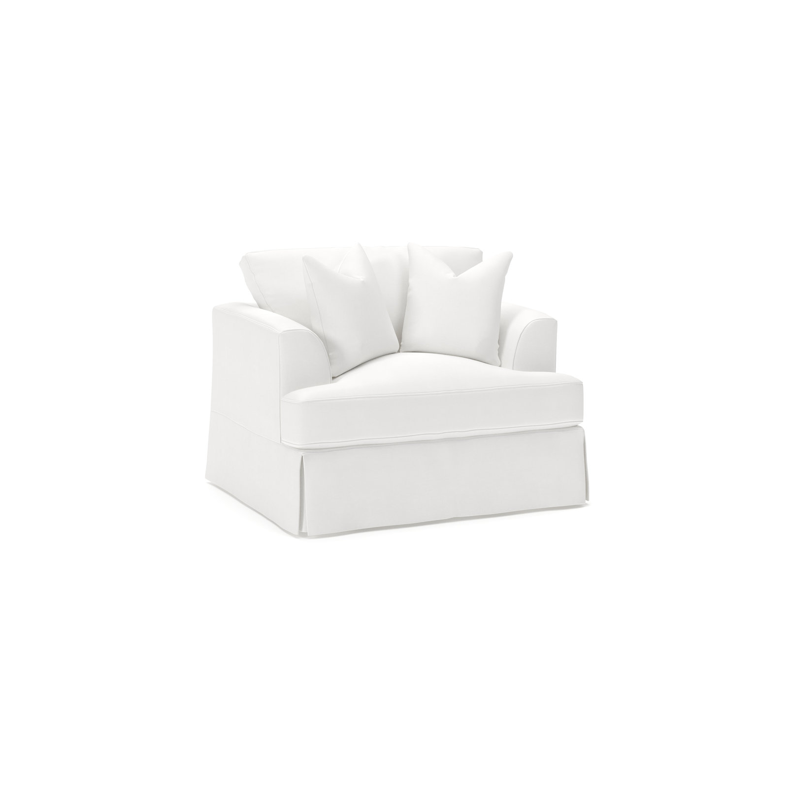 Lucia Upholstered Armchair, Bayou Off White Canvas