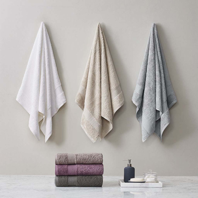 Gracie Mills Forrest Splendor  Cotton 6 Piece Towel Set, Purple 650Gsm