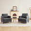 Chaise de salon, fauteuil rembourré moderne avec tissu en lin respirant-529640146