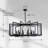 39" Modern Black Geometric Chandelier