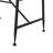 Cala Outdoor Coffee Table, 36 Inch Brown Acacia Wood, Black Metal