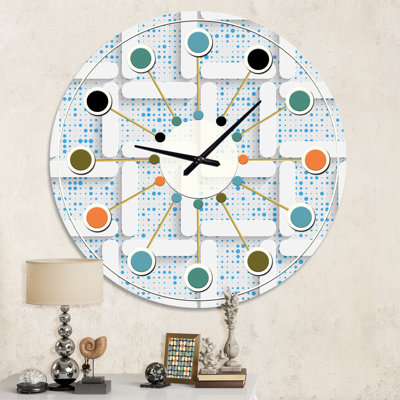 Horloge murale 3D Mid-Century
