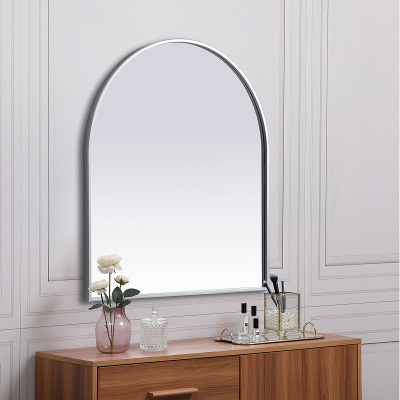 Miroir mural Sabine, Argent, 30 po x 27 po