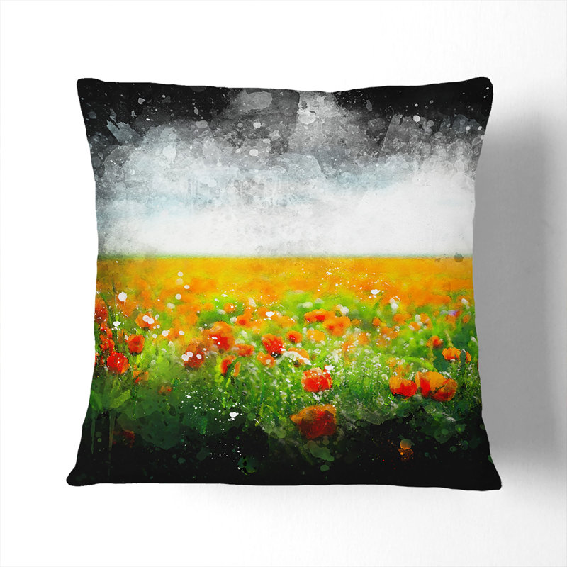 Square Throw Cushion, Stone, 40cm H x 40cm W x 15cm D