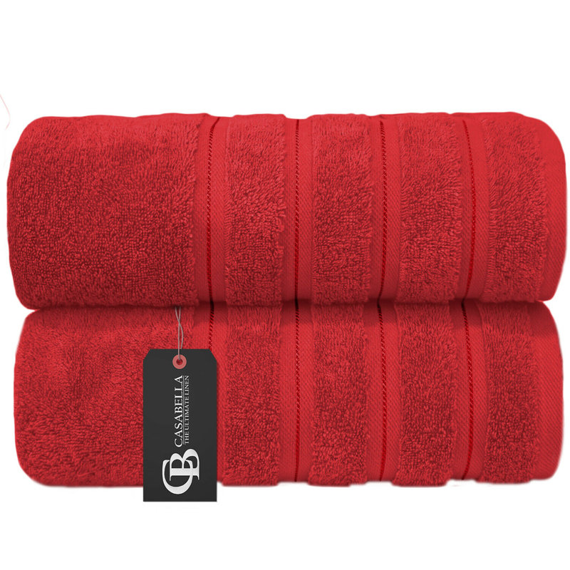 Casabella Luxury Jumbo Bath Sheet, Red