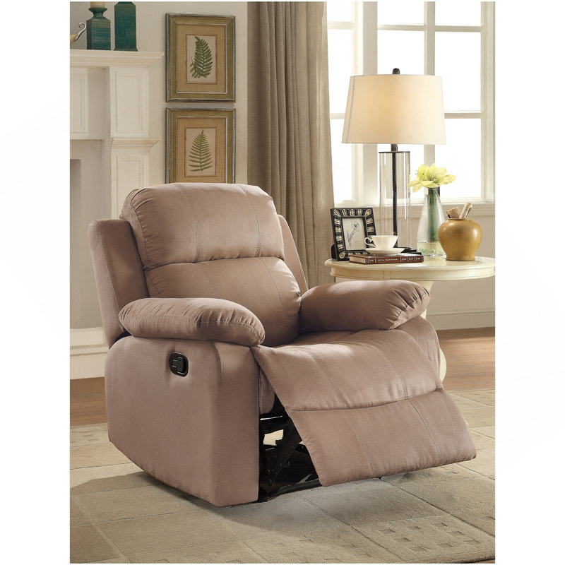 Fauteuil inclinable brun avec accoudoirs coussinés