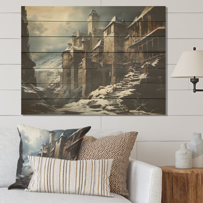 Château médiéval en charme d'hiver IV - Châteaux sur bois