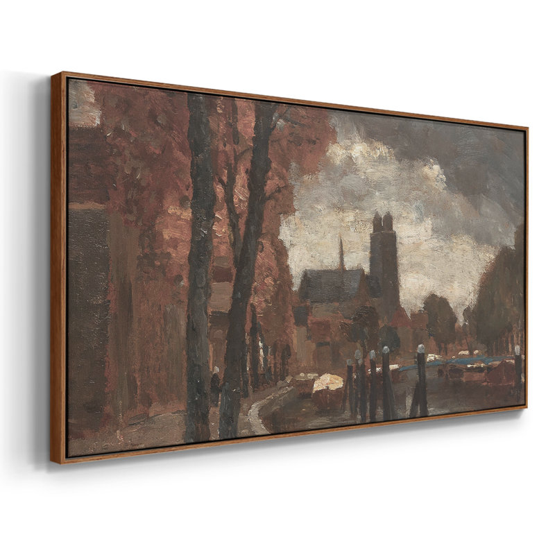 Paysage, série CCLXIV, toile tendue avec châssis, prête à être accrochée, H 17 po x l 33 po, Noyer