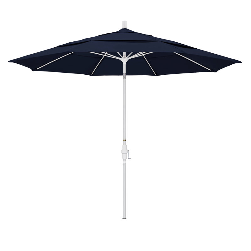 Parasol de marché 9 pi 2,5 po Mariyah, Bleu marine-oléfine