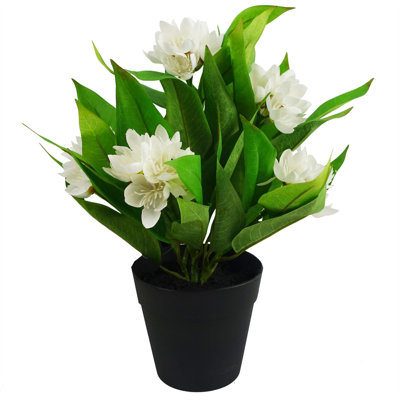 Plastic, Silk Freesia Arrangement in Pot