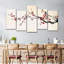 Red Japanese Blossoms Wall Art Multi Piece Canvas Print-92829746