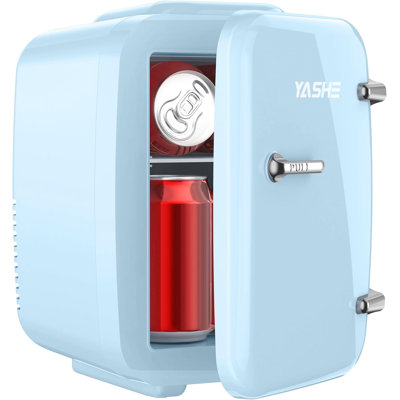 YASHE 4L Colorful Portable Cooling & Warming Mini Fridge, 110V AC / 12V DC Power‑Supply