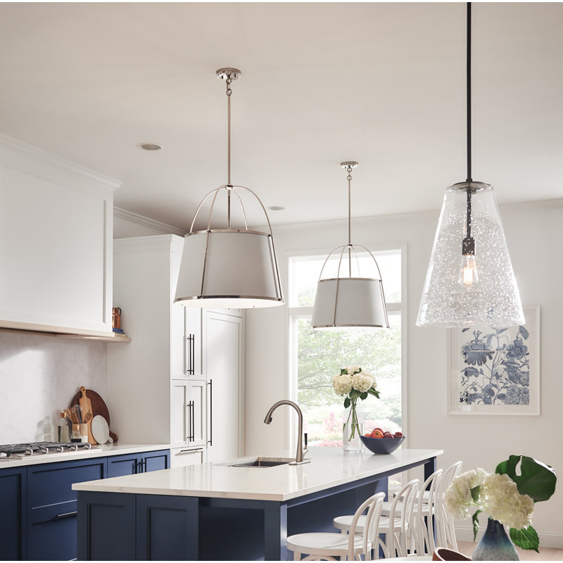 Clarke Medium Pendant, Polished Nickel