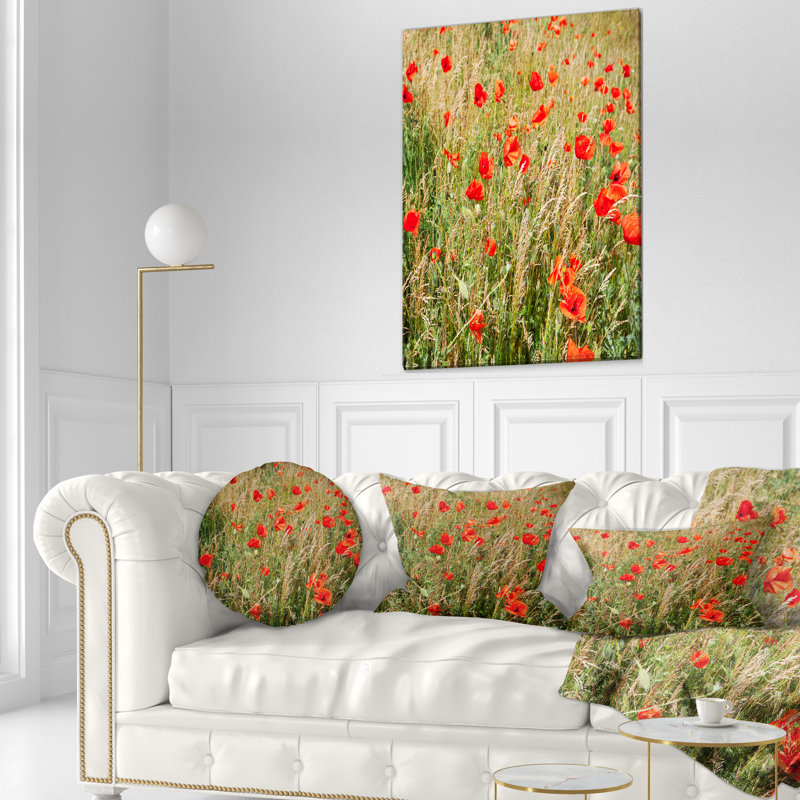 Coussin décoratif avec pleins de fleurs