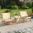 Teak Wood Patio Chair w/Webbing Seat & Backrest Mid-century Accent Chair