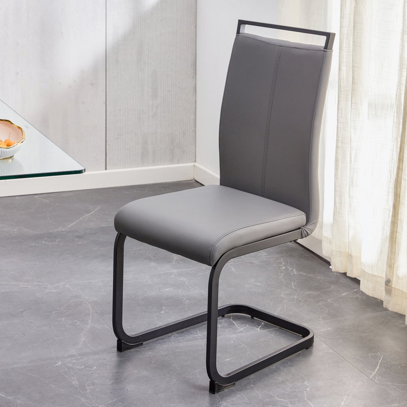 Chaise Mangano, Gris foncé, Noir, noir, noir, noir