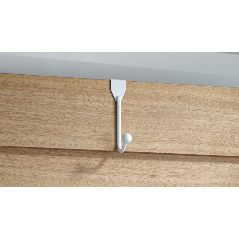 Utility Over-the-Door Wall Mounted Coat Rack, White