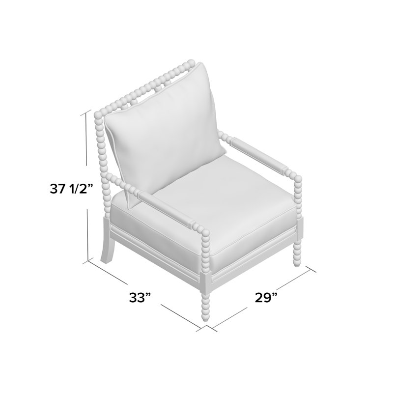 Fauteuil d'appoint Jenae , Beige / Blanc