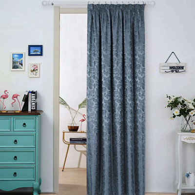 Melany Pencil Pleat Room Darkening Door Curtain