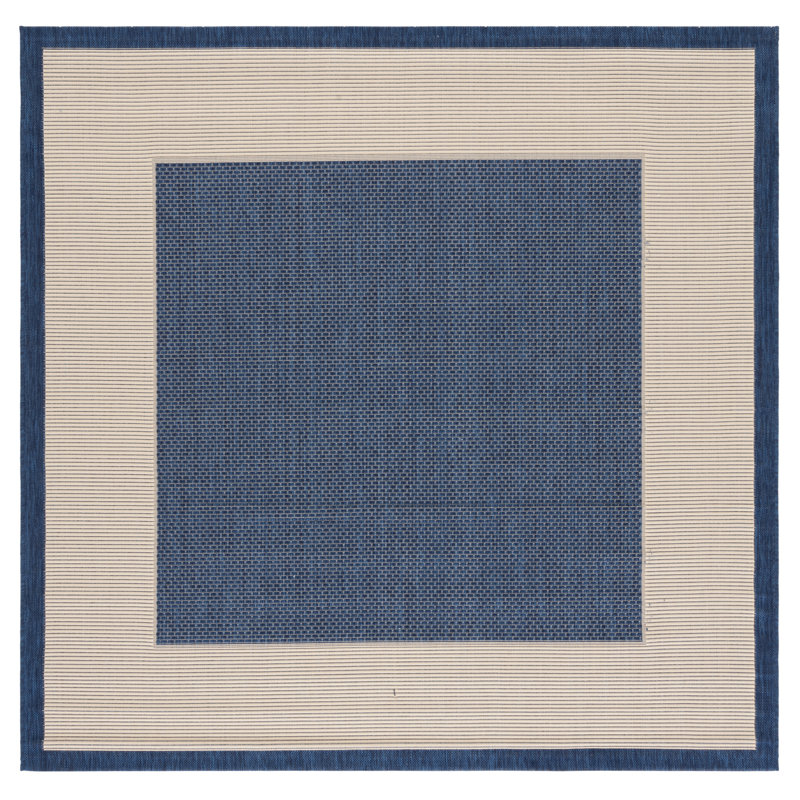 VIlmar Navy/Beige Indoor/Outdoor Area Rug, Square 4'