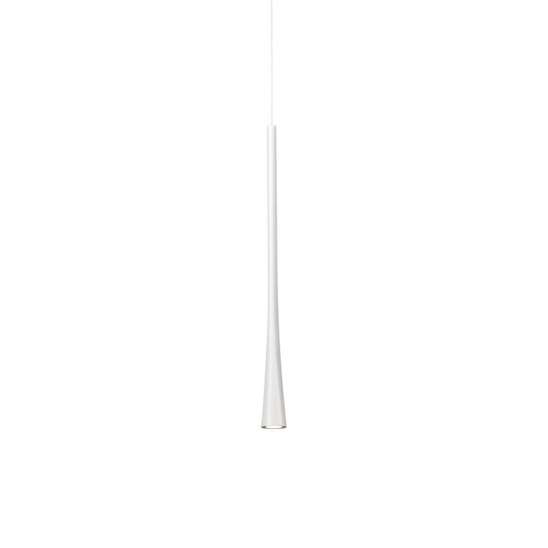 Taper 1 - Light LED Pendant, 136" H x 1.25" W x 1.25" D, White