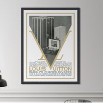 Vintage Woodgrain Louis Vuitton Sign 2 by 5by5collective - Graphic Art Print East Urban Home Size: 40 H x 26 W x 0.75 D, Format: Wrapped Canvas
