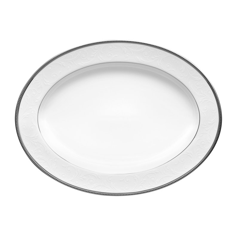 Plateau Noritake Regina Platinum, 16 po