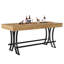 Rectangular with Iron Base Dining Table